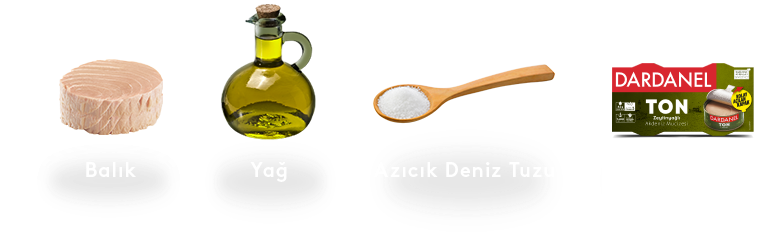 Sadece bal�k, ya� ve az�c�k deniz tuzu.